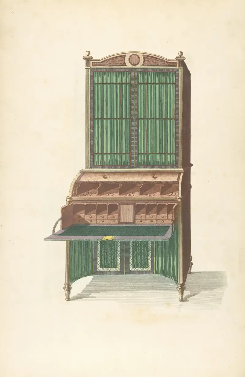 Open secretary-bookcase av Thomas Sheraton