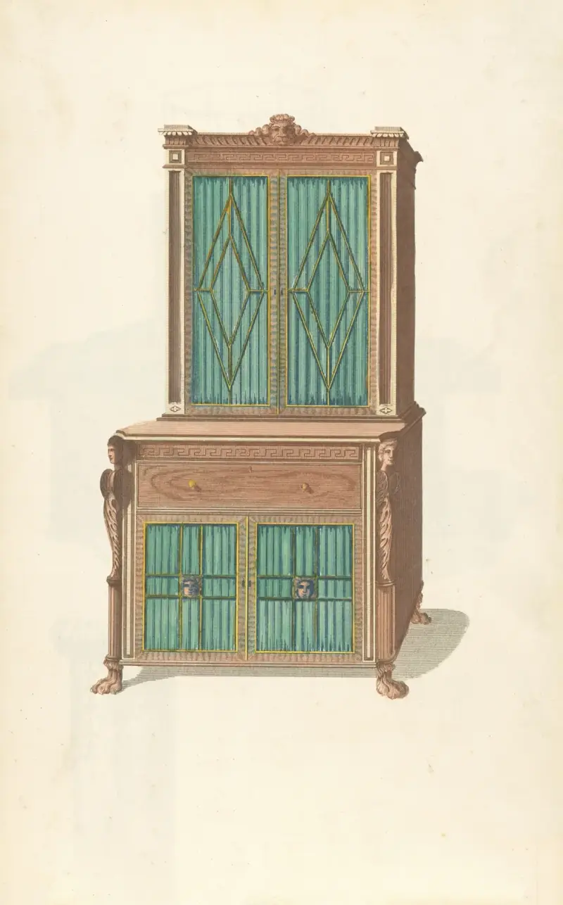 Sekretär mit Bücherregal von Thomas Sheraton