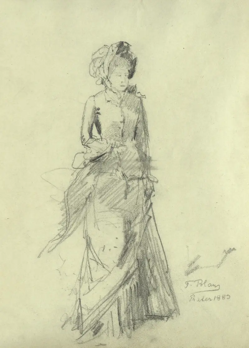 Dame im Prater (Studie zum Praterbild im Belvedere) av Tina Blau