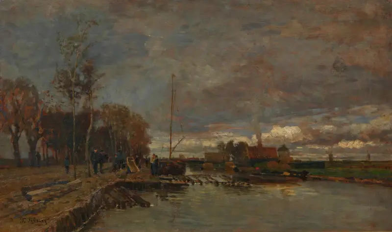 Kanal bei Amsterdam av Tina Blau
