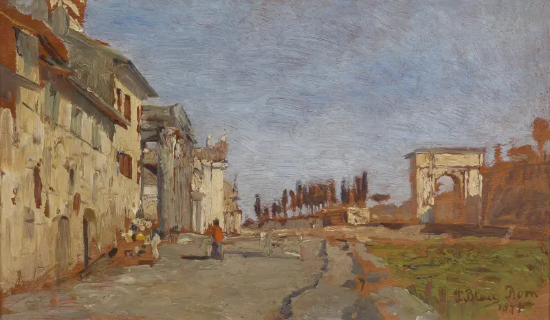 Römisches Capriccio mit Titusbogen von Tina Blau