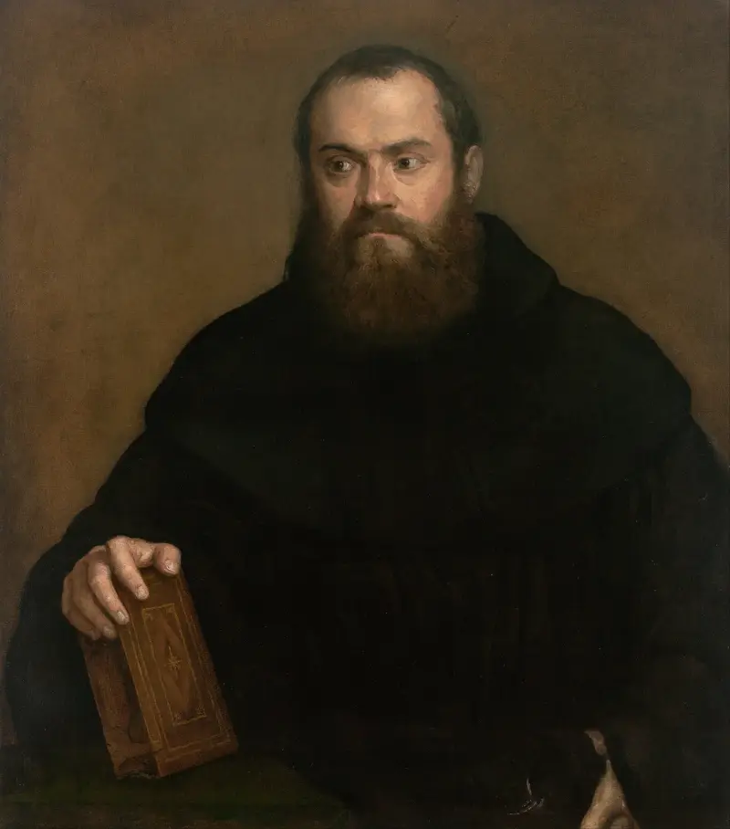 Mnich z książką, Titian