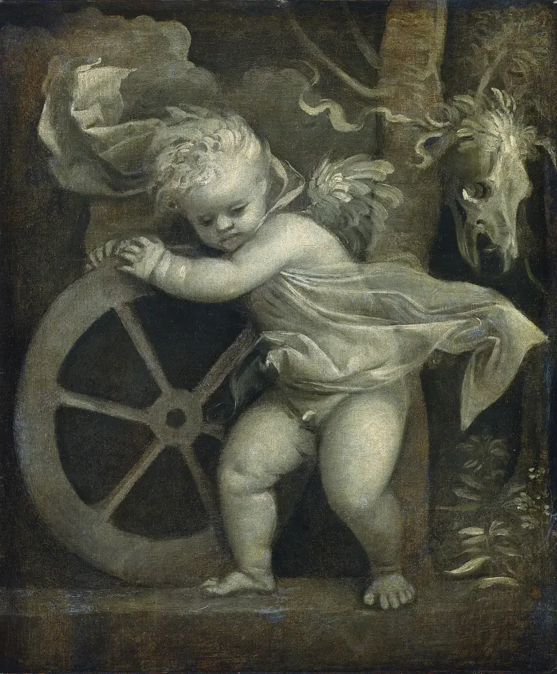 Amor med tidens hjul av Titian