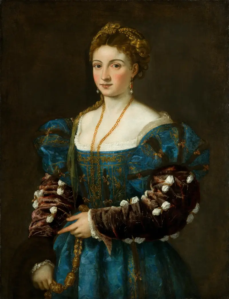 Bildnis einer Dame (La Bella), 1536 von Titian