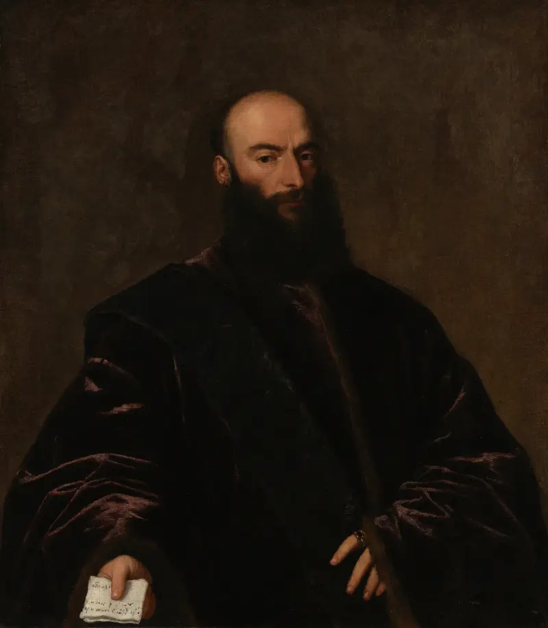 Porträtt av Giacomo di Andrea Dolfin av Titian