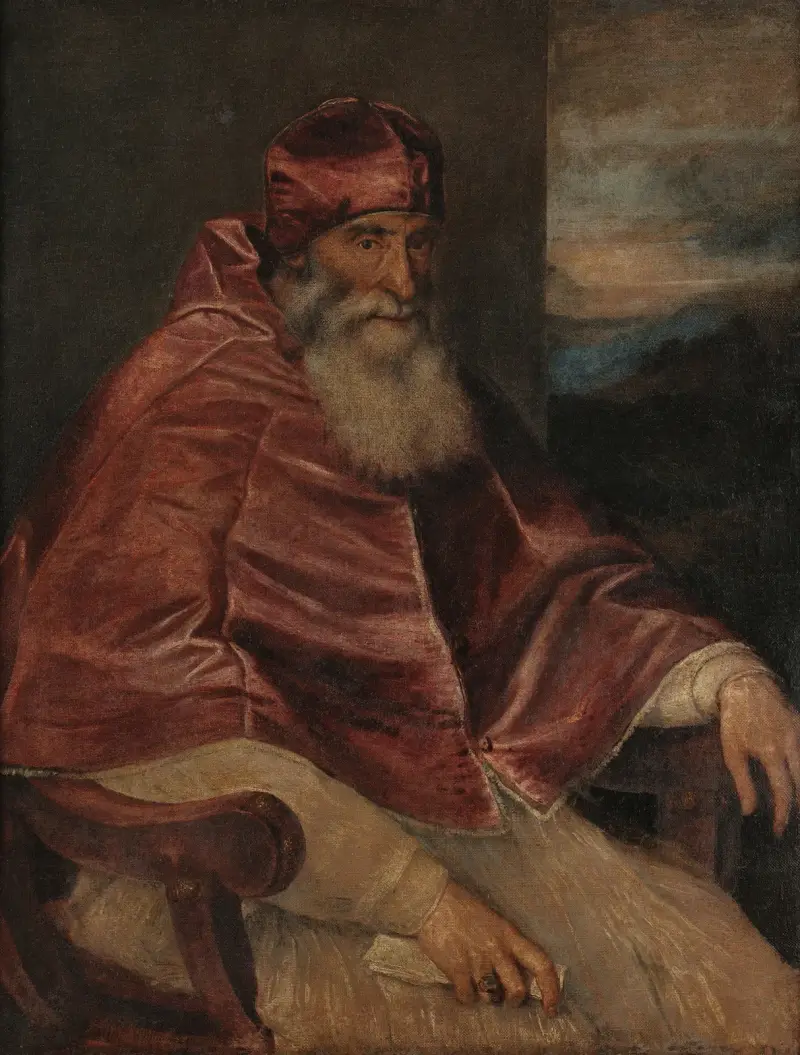 Portret papieża Pawła III w camauro, Titian