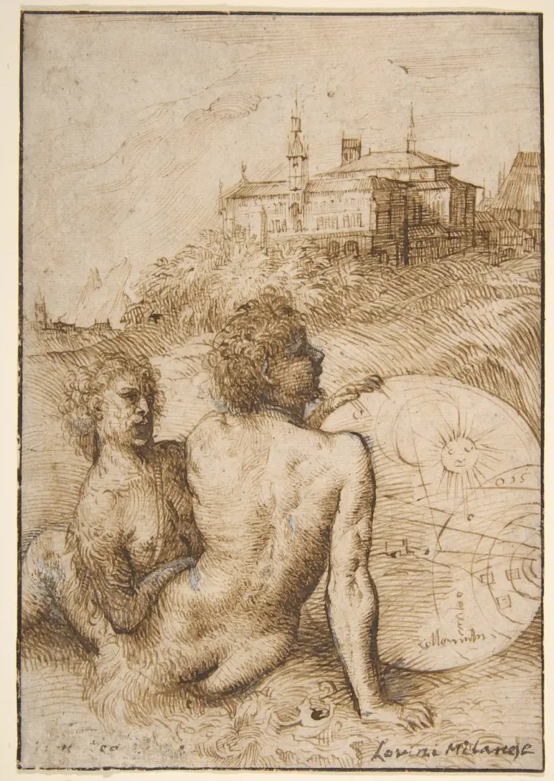 Dva satyrové v krajině, Titian