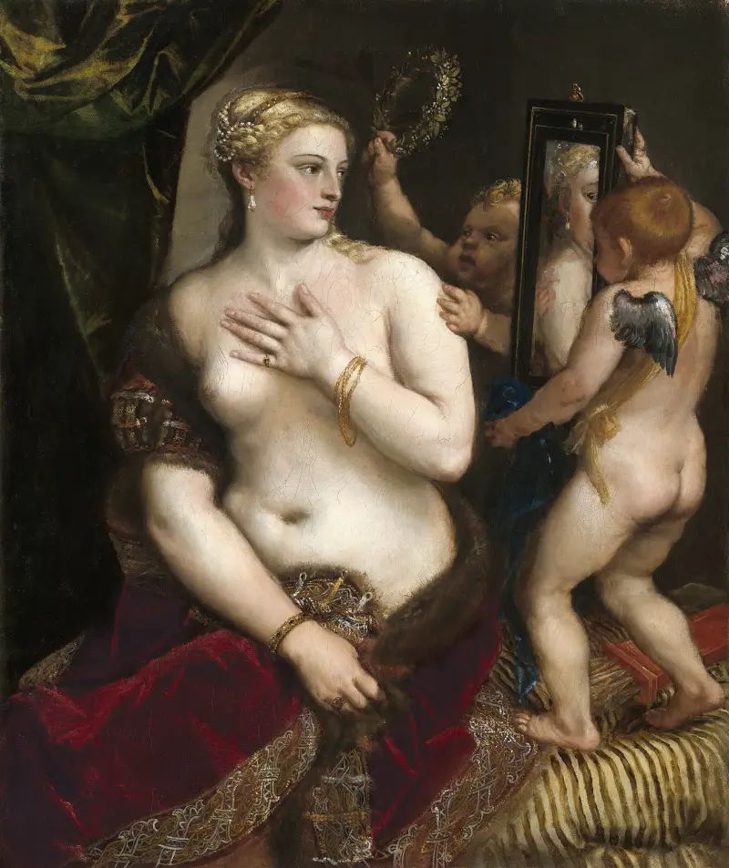 Venus With a Mirror av Titian