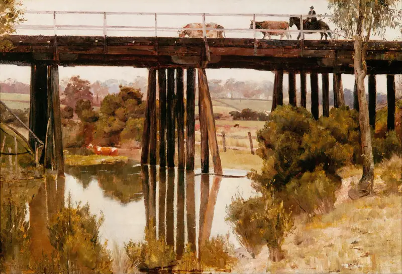 Winter morning after rain, Gardiner’s Creek av Tom Roberts