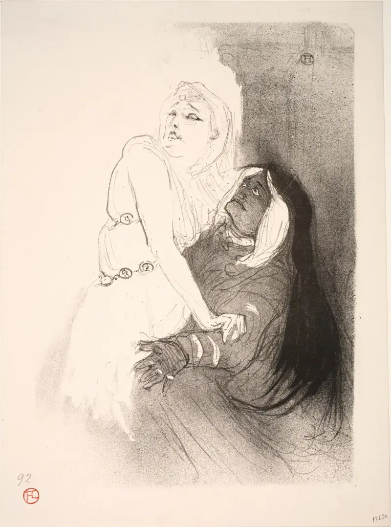 Zur Renaissance, Sarah Bernhardt in Phèdre von Henri de Toulouse-Lautrec