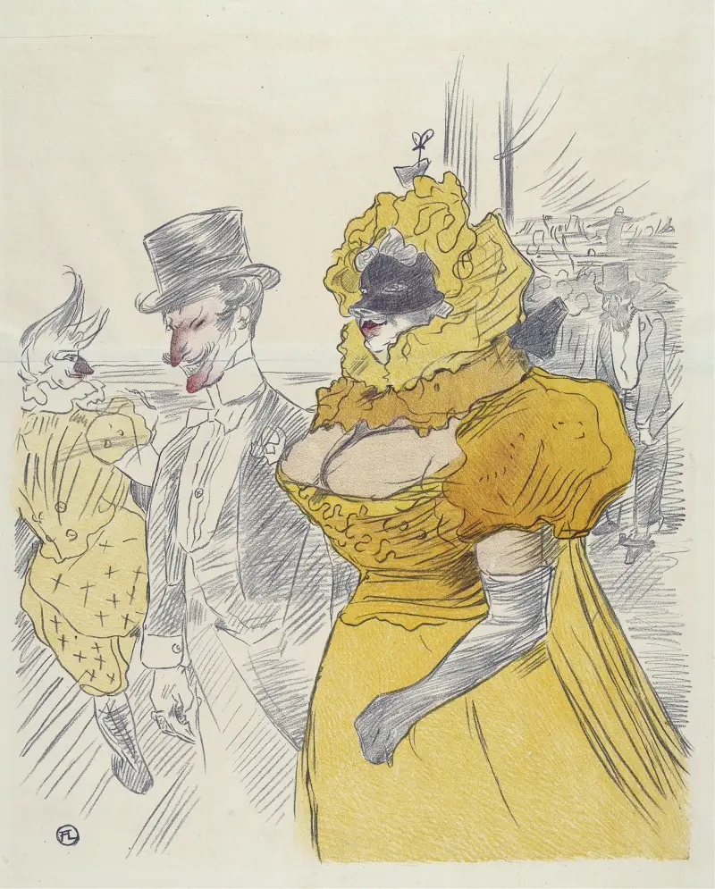 Affisch för studentbalen av Henri de Toulouse-Lautrec