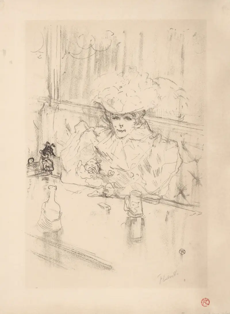 På Brasserie Hanneton av Henri de Toulouse-Lautrec