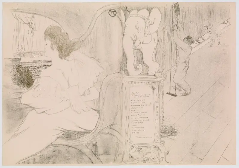 Vid ridån av Henri de Toulouse-Lautrec