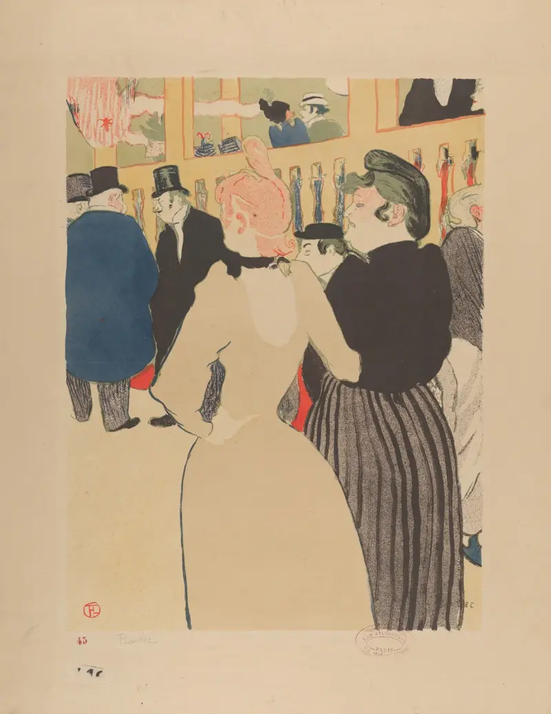På Moulin Rouge: La Goulue och hennes syster, 1892 – nr 2 av Henri de Toulouse-Lautrec