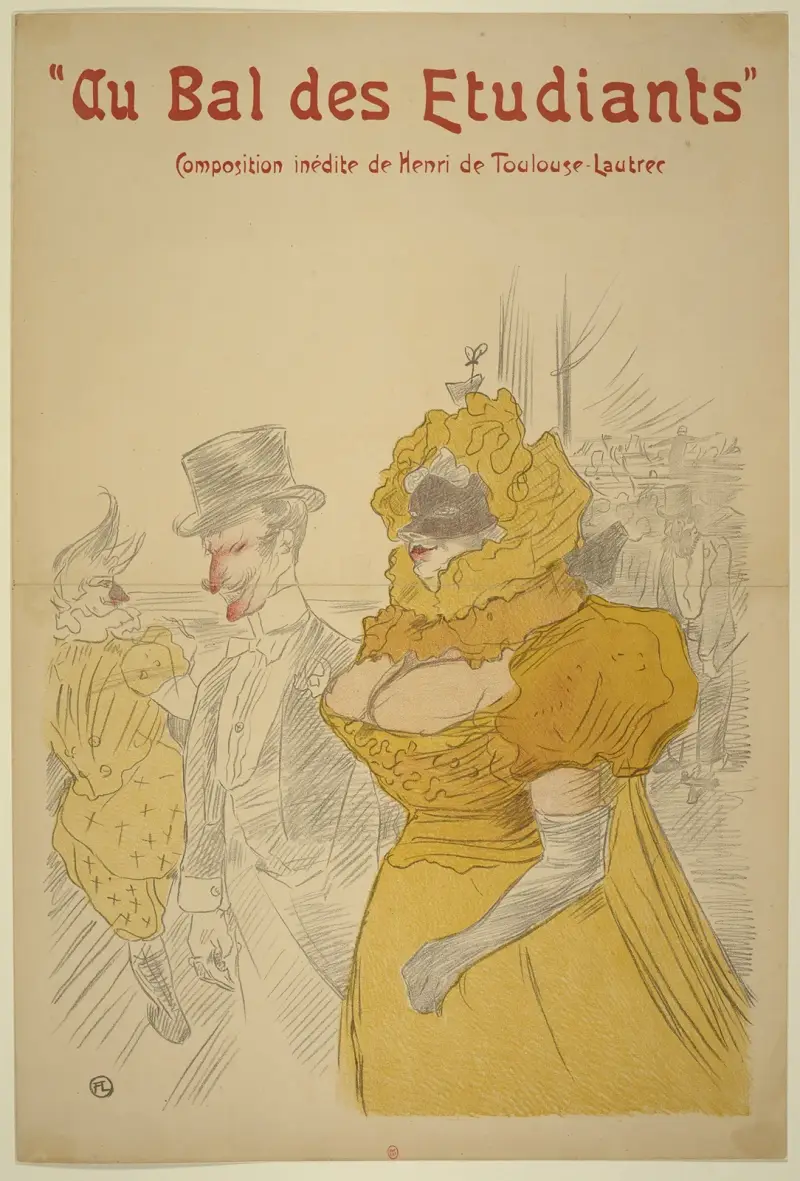 På studentbalen av Henri de Toulouse-Lautrec