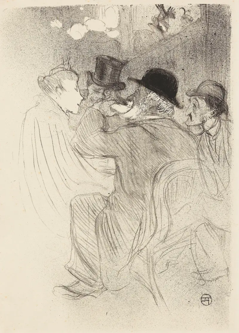 På Moulin Rouge, en rå sälle! … En riktig rå sälle! av Henri de Toulouse-Lautrec
