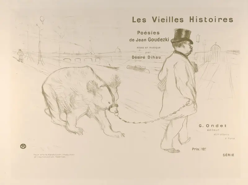 Projekt okładki do „Les Vieilles Histoires”, 1893 – Nr. 2, Henri de Toulouse-Lautrec