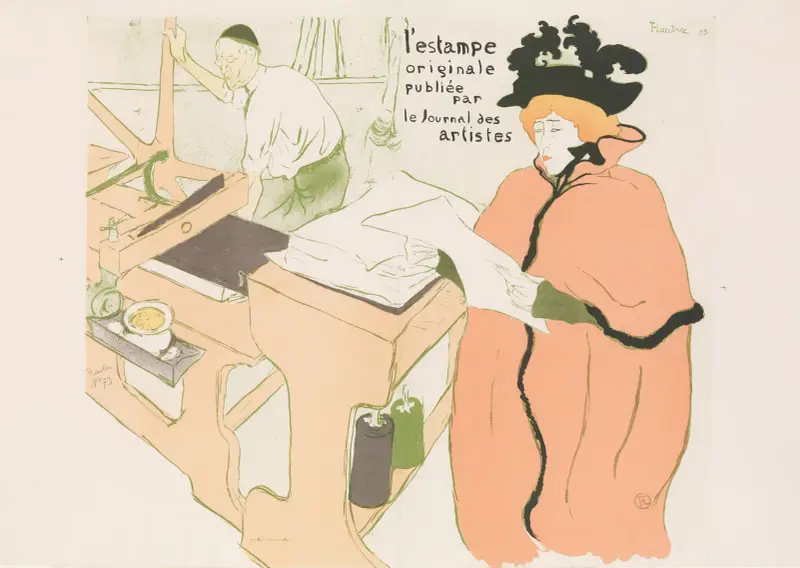 Omslag till 'L'Estampe originale, Album I, publiée par les Journal des Artistes' av Henri de Toulouse-Lautrec