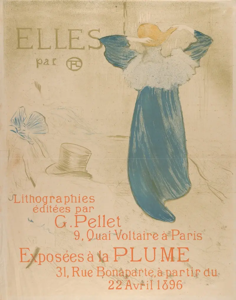 Elles (poster for 1896 exhibition at La Plume), 1896 – nr 3 av Henri de Toulouse-Lautrec
