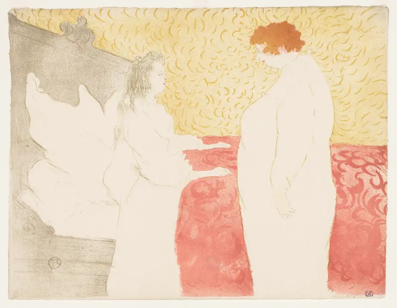 Kvinna i säng, Mlle Cha-U-Ka-O av Henri de Toulouse-Lautrec