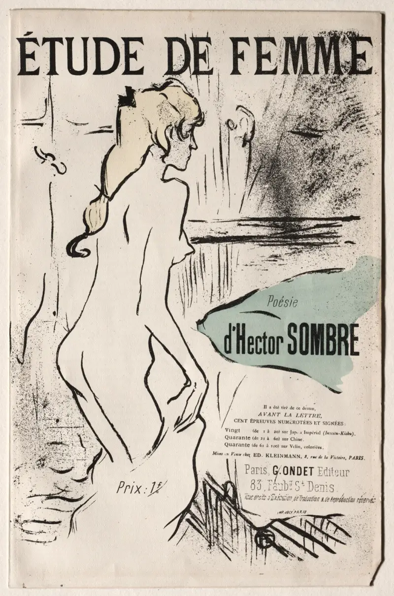 Studie av kvinna av Henri de Toulouse-Lautrec