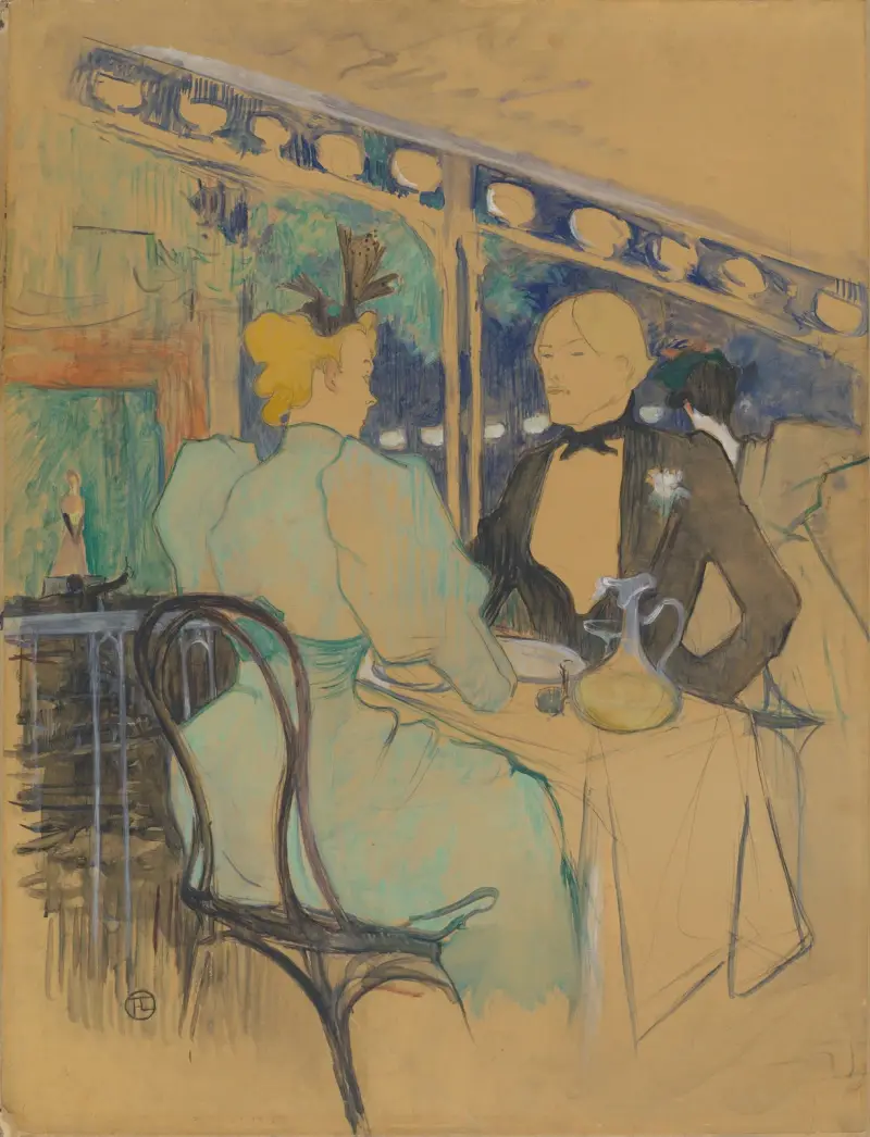 Elegant folk på Les Ambassadeurs av Henri de Toulouse-Lautrec