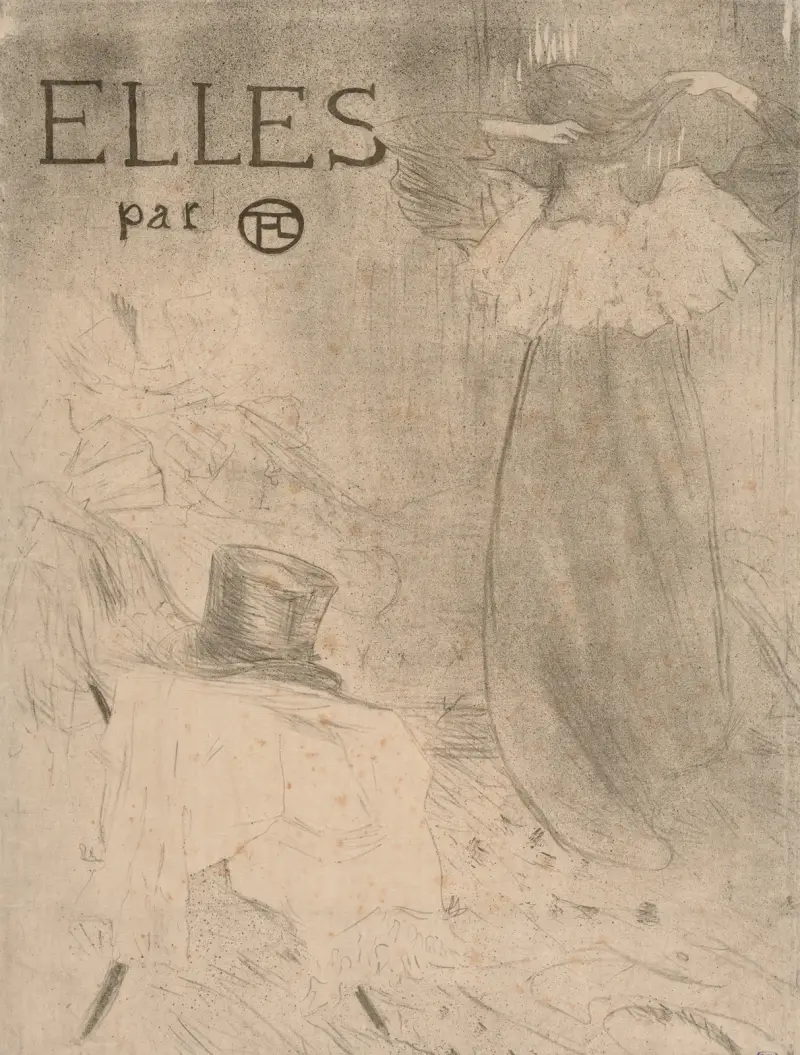 Titelblad till Elles av Henri de Toulouse-Lautrec
