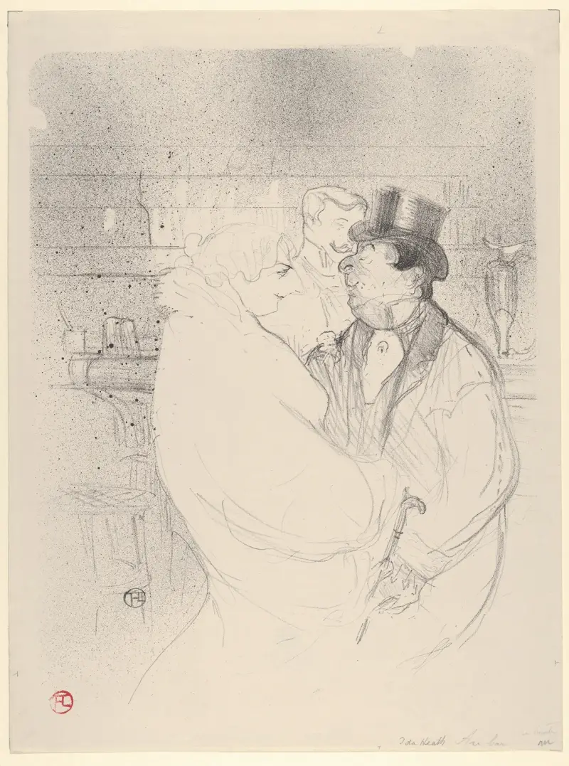 Ida Heath an der Bar, 1894 – Nr. 2 von Henri de Toulouse-Lautrec