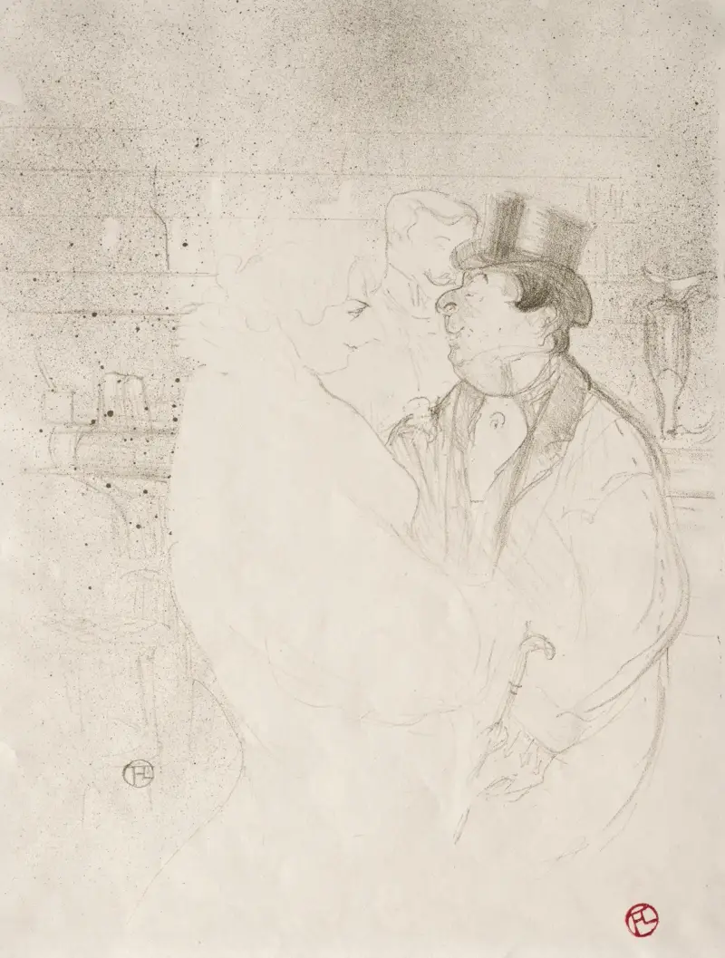 Ida Heath vid baren, 1894 – nr 1 av Henri de Toulouse-Lautrec