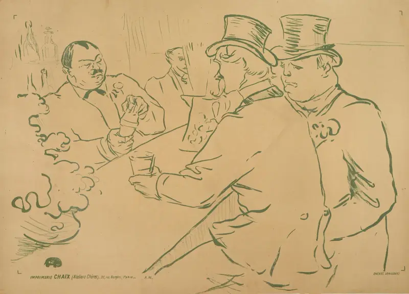 Irländsk och amerikansk bar – The Chap Book, 1895 – nr 2 av Henri de Toulouse-Lautrec