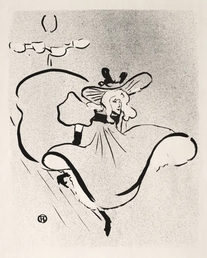 Jane Avril, 1893 av Henri de Toulouse-Lautrec