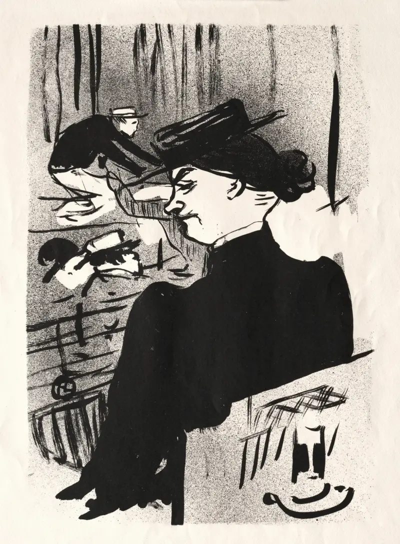Le Café-Concert; Eine Zuschauerin von Henri de Toulouse-Lautrec