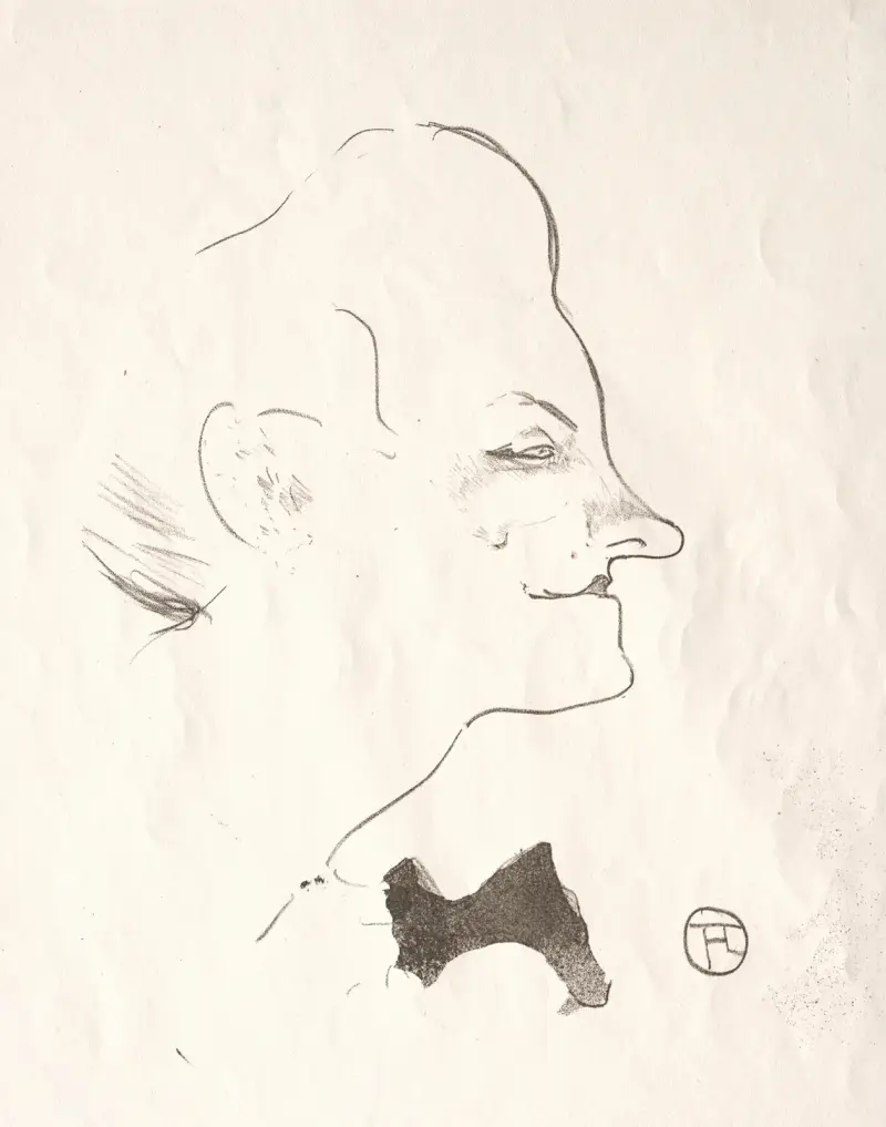 Kafékonserten; Yvette Guilbert av Henri de Toulouse-Lautrec