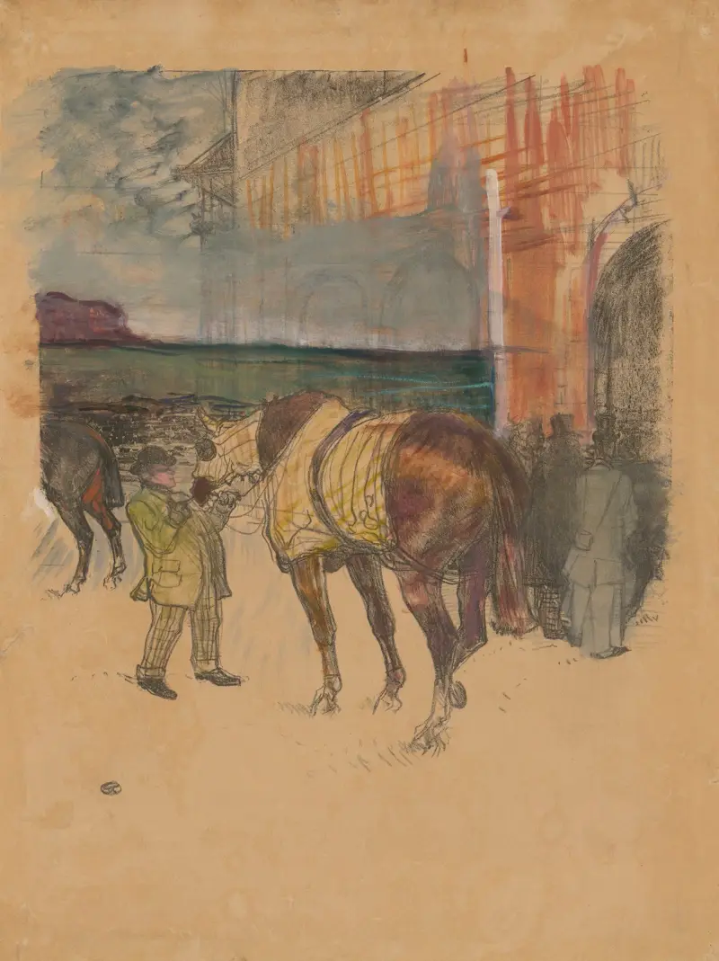 Die Pferdekoppel von Henri de Toulouse-Lautrec