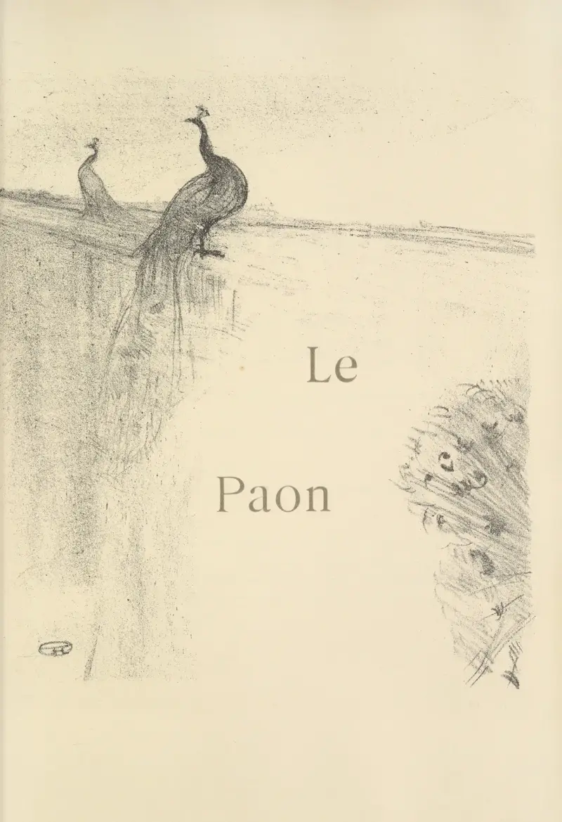 Der Pfau von Henri de Toulouse-Lautrec