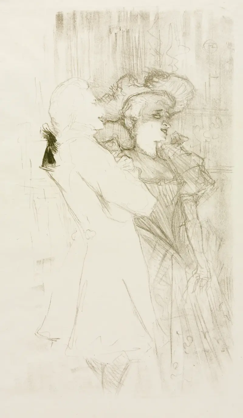 Lender och Auguez i "The Song of Fortune" av Henri de Toulouse-Lautrec