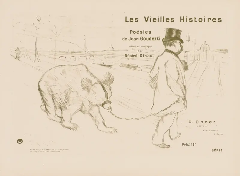 Gamla historier; Omslag – Frontespis av Henri de Toulouse-Lautrec