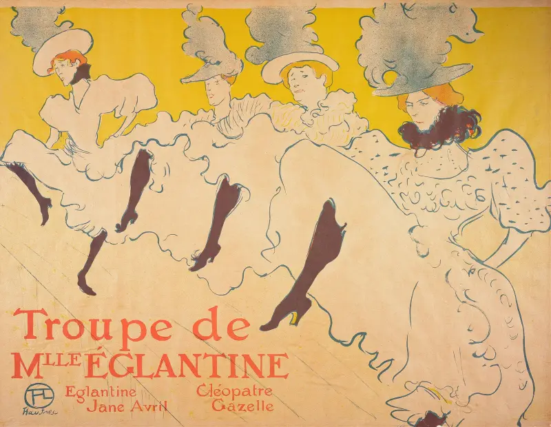 Mademoiselle Eglantines trupp av Henri de Toulouse-Lautrec