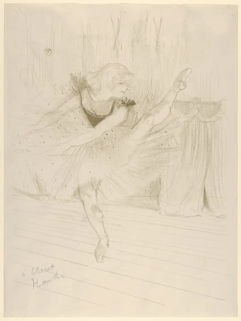 Miss Ida Heath, engelsk dansare, 1894 – nr 2 av Henri de Toulouse-Lautrec