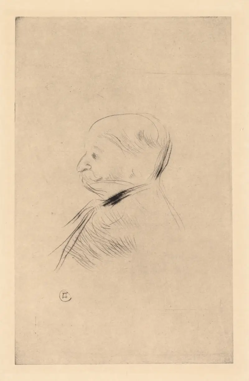 Porträtt av en man, 1898 – nr 1 av Henri de Toulouse-Lautrec