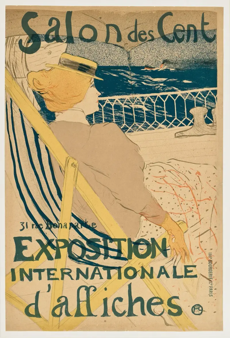 Salon des Cent, 31 rue Bonaparte, Exposition internationale d'affiches av Henri de Toulouse-Lautrec