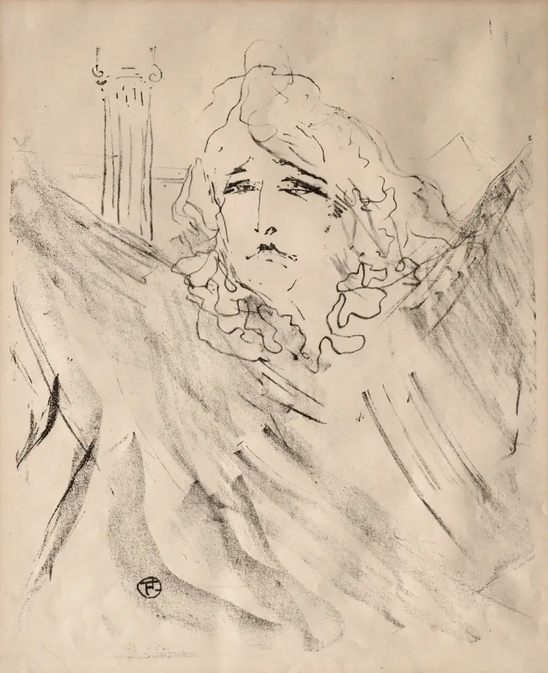 Sarah Bernhardt av Henri de Toulouse-Lautrec