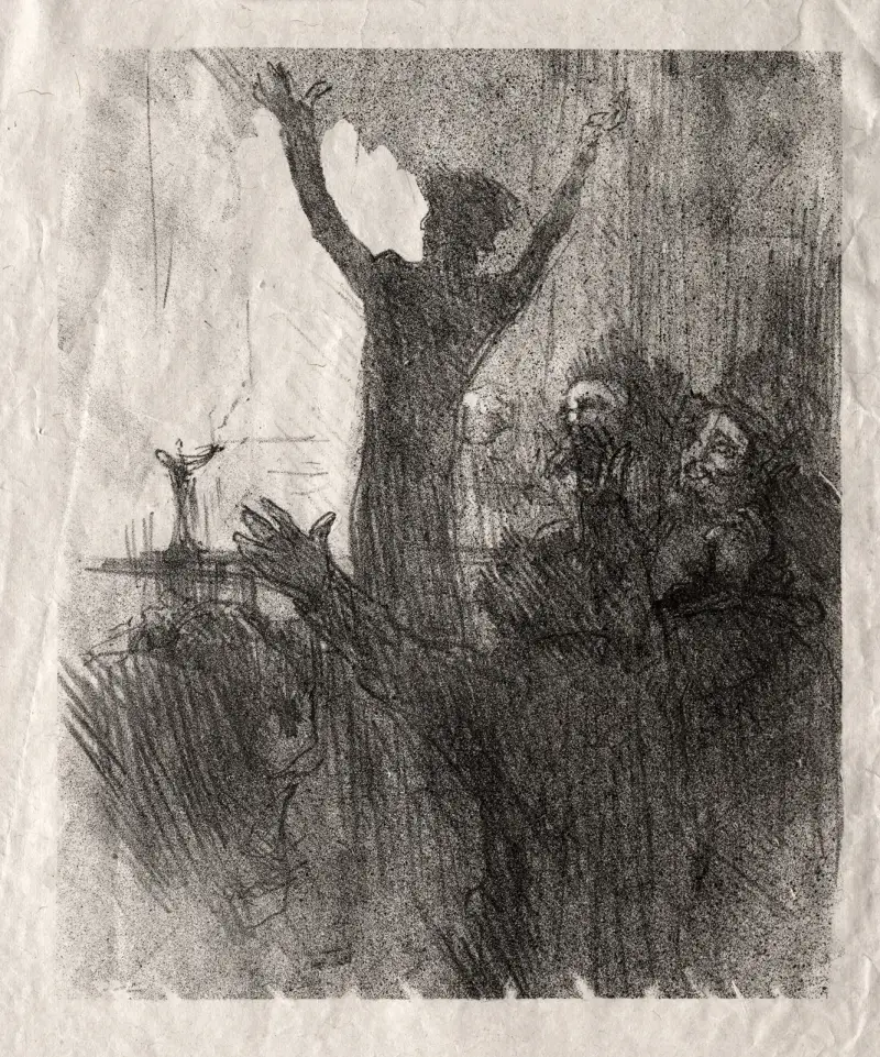 Schlomé Fuss i synagogan av Henri de Toulouse-Lautrec