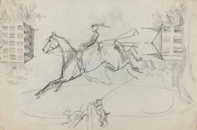 Blatt mit Skizzen von Henri de Toulouse-Lautrec