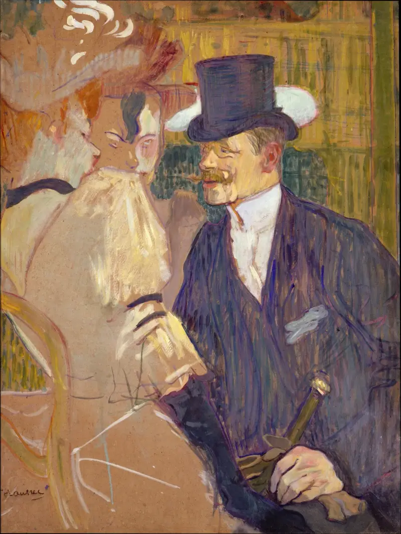 Engelsmannen (William Tom Warrener, 1861–1934) på Moulin Rouge av Henri de Toulouse-Lautrec