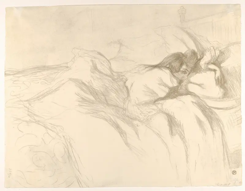 Waking Up av Henri de Toulouse-Lautrec