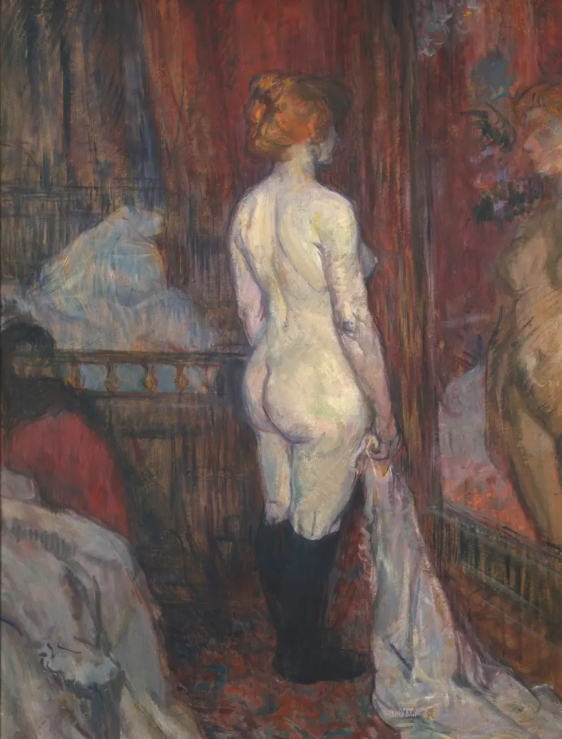 Kvinna framför en spegel av Henri de Toulouse-Lautrec