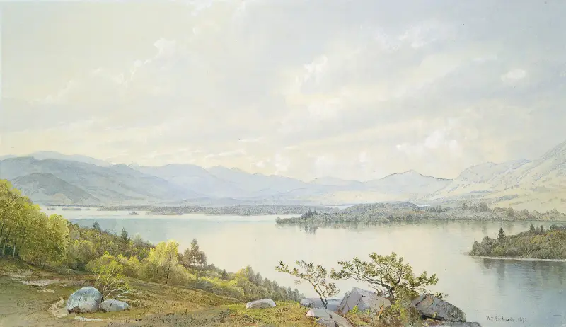 Lake Squam och Sandwichbergen av William Trost Richards