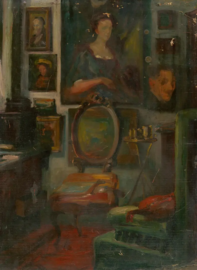 Das Atelier des Künstlers von Ľudovít Pitthordt
