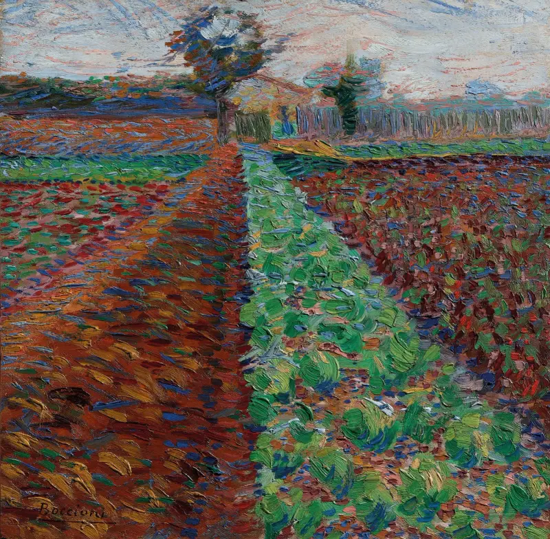 Campo con alberi von Umberto Boccioni